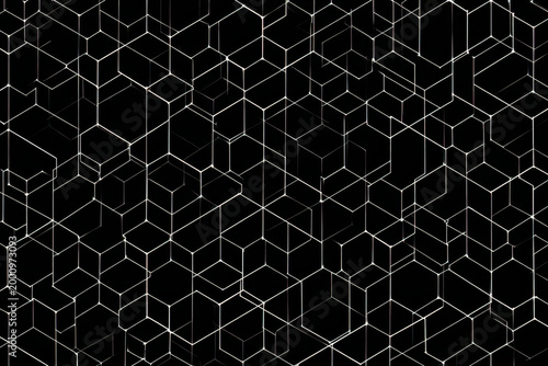 Abstract Pentagon Grid Overlay geometric pattern design