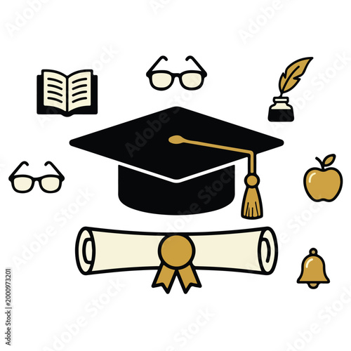 Graduation Icons Set