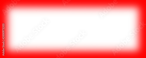 Red glowing border frame with soft gradient vignette. Bright neon edge rectangle isolated on white Modern abstract backdrop for banners, posters, highlights.