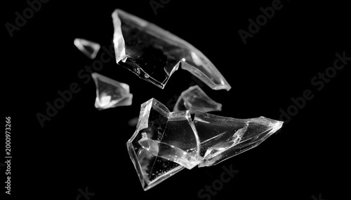 Glass Break Effect Dark Background
