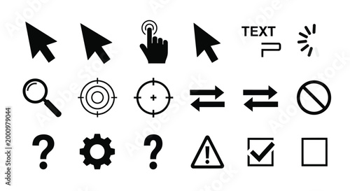 collection of various ui icons on white background