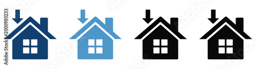 Foto Building insulation icon set, multiple style collection, thermal protection and