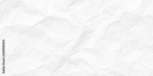 White crumpled paper texture background with organic folds and shadows, minimalist blank parchment for design mockups. minimalist background featuring the textured surface of white crumpled paper