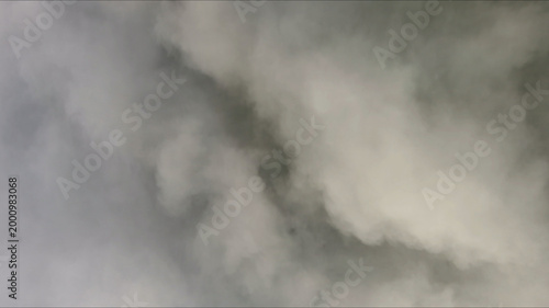 Aerial top view on foggy clouds morning mist