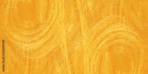 A natural dark oak hardwood floor design features a textured brown wood grain pattern on a weathered timber plank board surface for a rustic material wallpaper background. Golden yellow wood grain