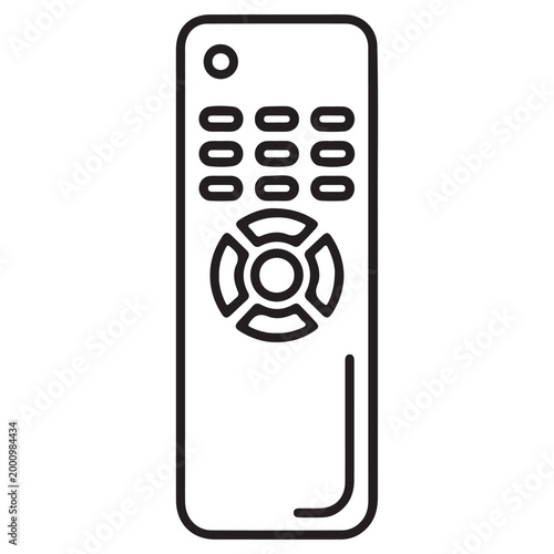minimalist remote control line art vector icon flat design illustration