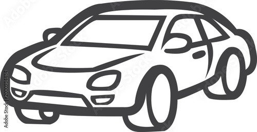 Bold black stroke car angles