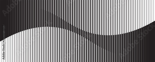 abstract black big to small irregular line pattern.