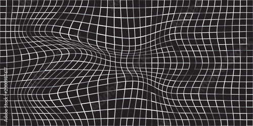 abstract black rectangle dot grid wave pattern art suitable for background.