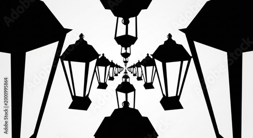 silhouette of a girl with lantern