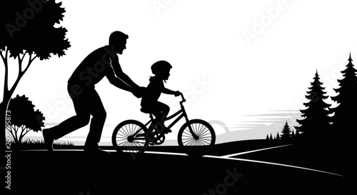 cycling in the park