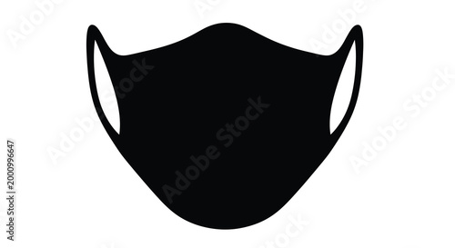 face mask silhouette on white background high quality professional detailed modern elegant stylish clean crisp vibrant colorful digital creative innovative
