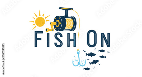 Fishing, recreational fishing, vector icon, fishing logo, outdoor activity