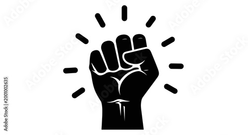 Raised fist symbol a powerful icon of solidarity resistance and triumph