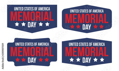 Memorial Day in United States. Remember and Honor. Federal holiday for remember and honor persons who have died while serving in the United States Armed Forces. Celebrated in May. Vector poster
