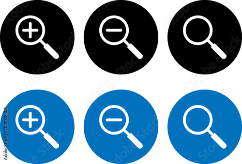 search options add remove find flat design vector illustration