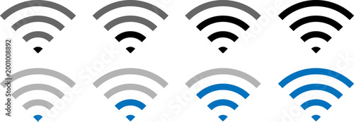 wifi signal strength levels flat design vector illustration