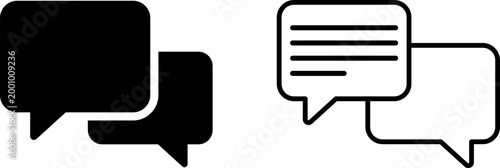 speech bubbles conversation flat design vector illustration