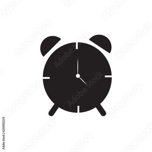 Foto vector silhouette alarm clock design, classic and modern timepiece illustrations