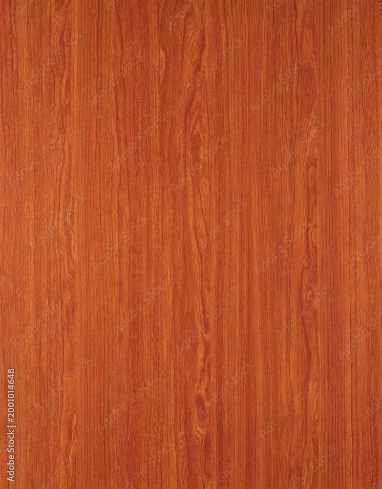 Fototapeta premium Red cherry laminate wood texture with warm natural grain pattern.