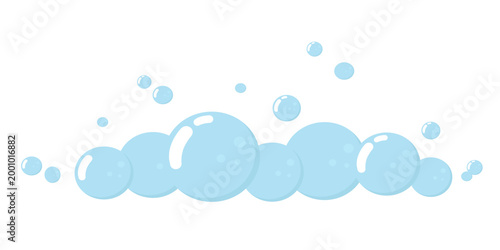 Soap foam bubbles, oxygen bubbles, water bubbles, vector design elements isolated. Air bubbles flat icon