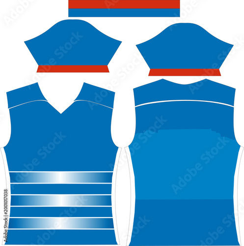 Royal Blue and White Sports Jersey Template with Gradient Stripe Design