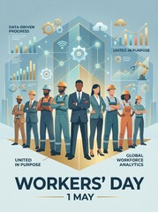 Visualizing the Future of Work International Workers Day Infographic Poster