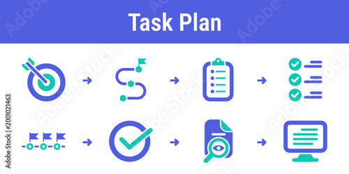 Step by step flow for turning a goal into ordered tasks steps and execution checks Suitable for autonomous assistants workflow builders and orchestration dashboards