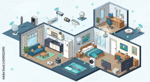 Smart Home Automation System with Integrated Devices for Modern Living, Enhanced Security, and Digital Comfort