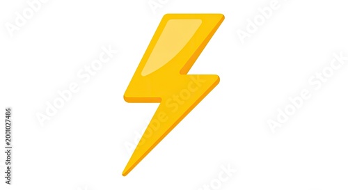 Foto Bright yellow lightning bolt icon symbolizing power energy and electric charge