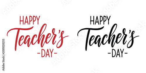 Happy teacher's day calligraphy festive greetings and appreciation for educators