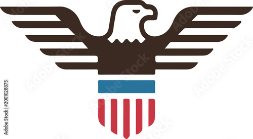 Majestic Bald Eagle Emblem Vector Logo Design