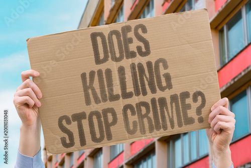 Εκτύπωση καμβά "Does Killing Stop Crime?" research examines killing measurably as a deterrent to adult criminal behaviour