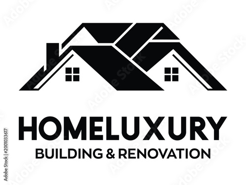 Real Estate and Home Renovation Vector Logo Template