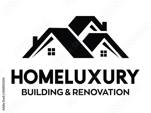 Real Estate and Home Renovation Vector Logo Template