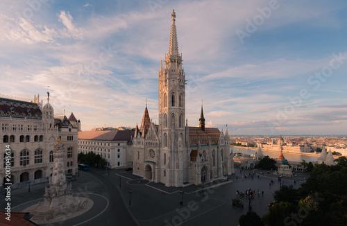 Фотография Budapest, Hungary Matthias Church and Fisherman's Bastion at sunset