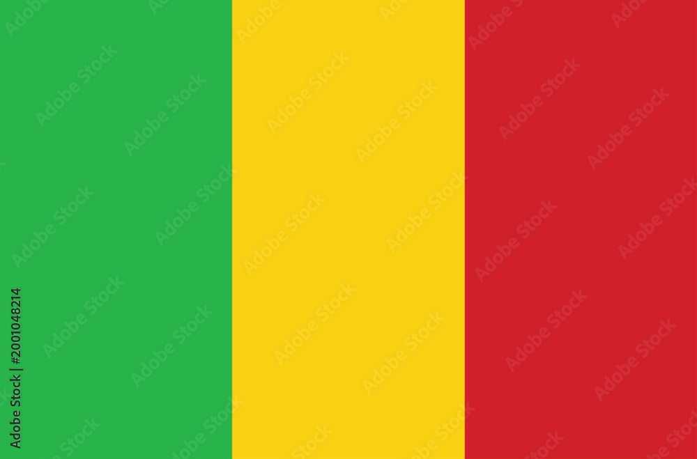 Obraz premium Mali Flag Flat Design