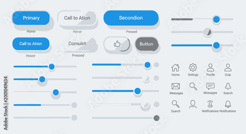 Modern Software Interface Design Elements.