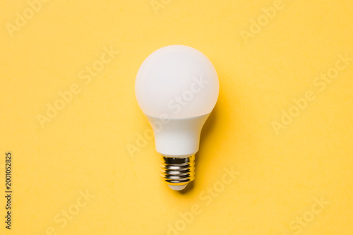 light bulb on a yellow background