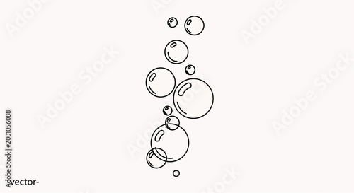 Minimalist bubbles an elegant arrangement of black circular lines on a creamy background