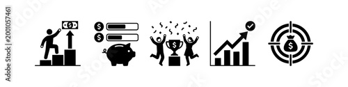 Foto Collection of hand-drawn icons for online education, including homework submission, digital assignments, checklists, and student uploads