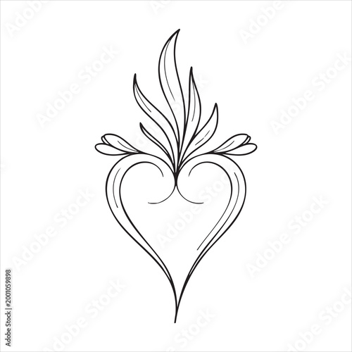 Set of four green leaf icons, simple and modern plant designs for natural concepts.