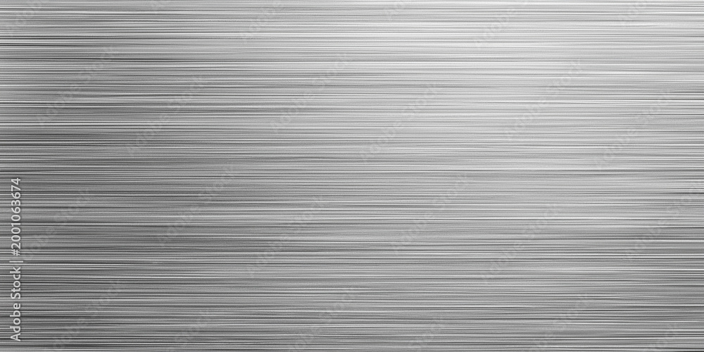 Fototapeta premium Satin silver brushed aluminum texture with smooth industrial grain. 