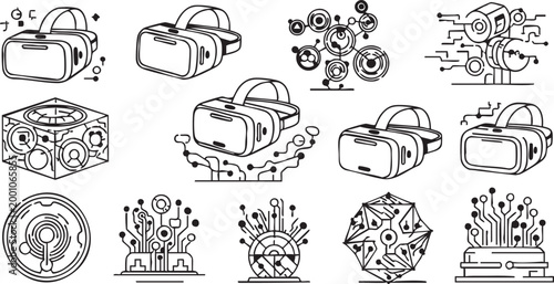 Cloud computing network icons