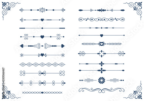 Vintage Decorative Line Set, Text Dividers, Borders, and Line Separators Collection with Classic Underline Elements for Elegant Typography, Invitations, Branding, and Graphic Design