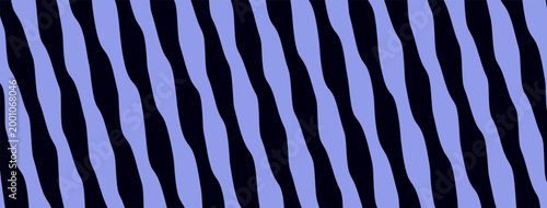 Diagonal seamless pattern with line op stripe and groovy wave black. Wall abstract white with purple background wavy and 80s hand organic. Border pencil funky with thick doodle wallpaper.