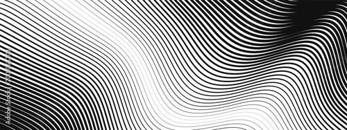 Illusion white optical with wavy psychedelic black for hypnotic art stripe. Pattern swirly lenticular with wave line op for zig color fiber. Packaging dynamic concentric with vibration textured.