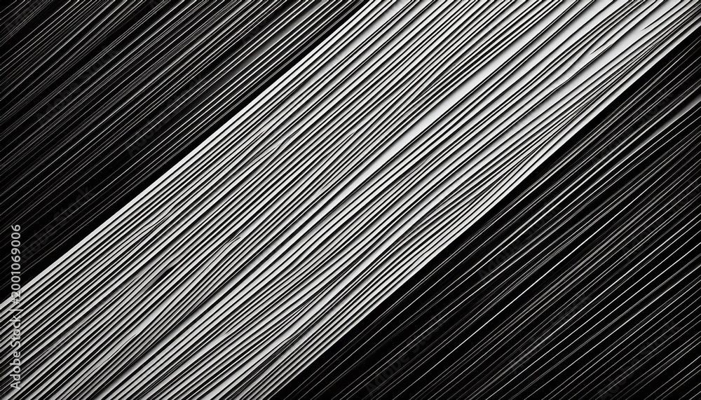 Fototapeta premium black and white diagonal hatching pattern texture