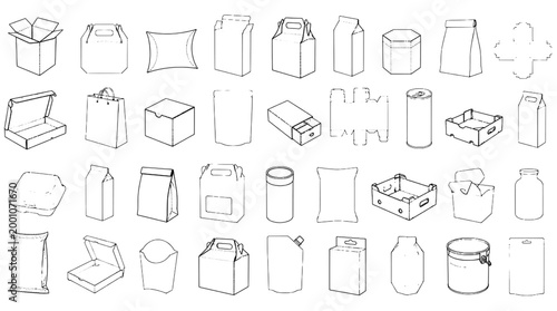 Pallet Shipping Container Lojistik Icons - 36 Packaging Design Vector Icons and Templates