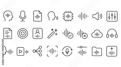 Ai Voice Cloning Text To Speech Tts Icons - 24 UI Vector Icons for Web and Mobile